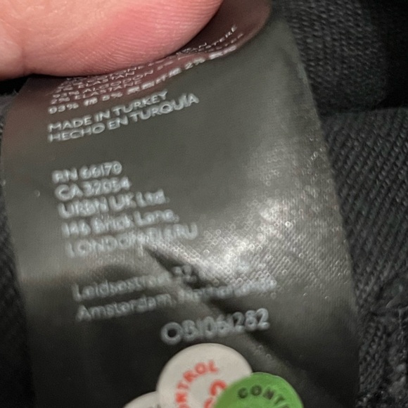 Free People We the free hi rise skinny distressed hem jeans ink black size 26 - Picture 11 of 14